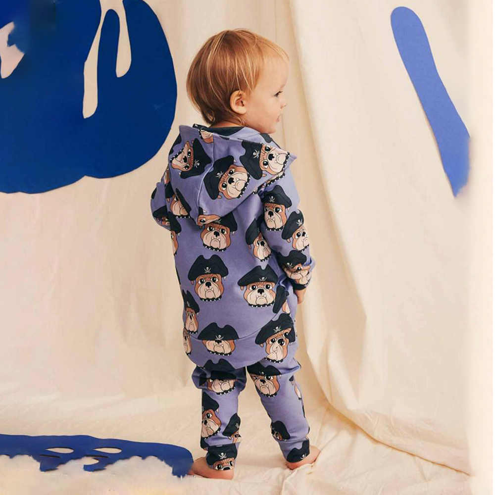 Toddler Jumpsuits Clothes custom print organic bamboo cotton newborn hooded romper