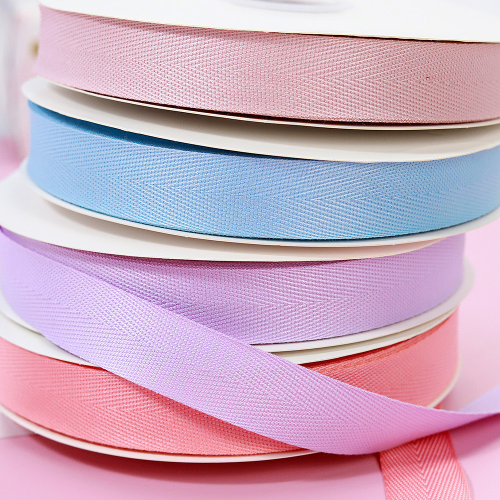 2.5cm Regradable Ribbon Gift Packing Tencel Ribbon Herringbone Ribbon