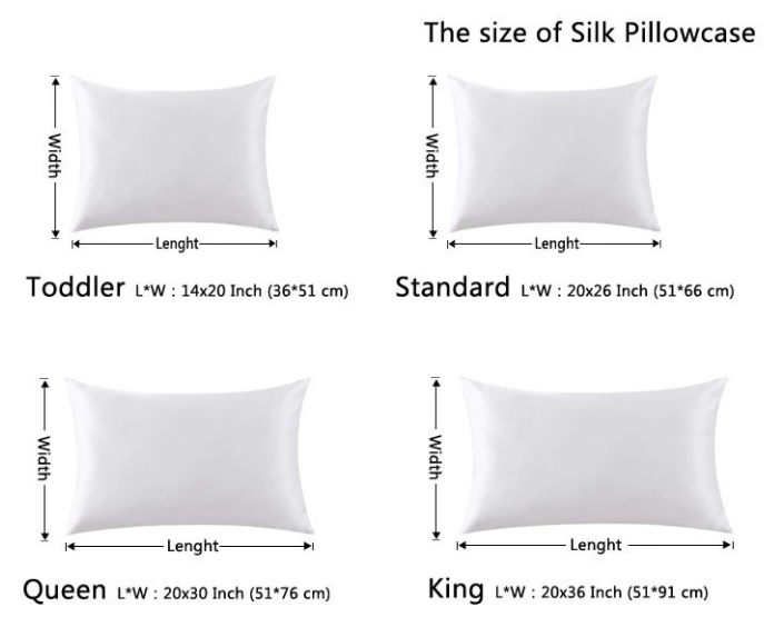 OEKO Multi Color Natural Silk Pillowcase , 20x30'' 100 Organic Silk Pillowcase