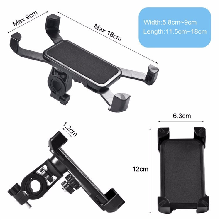 170g Mountain Biking Phone Mount , Universal Bike Mobile Phone Stand Holder
