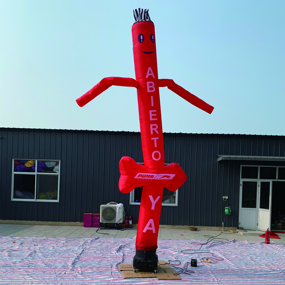 3 m Cudtomized Logo advertising inflatable sky dancer one legged Outdoor activity air dancer with engine