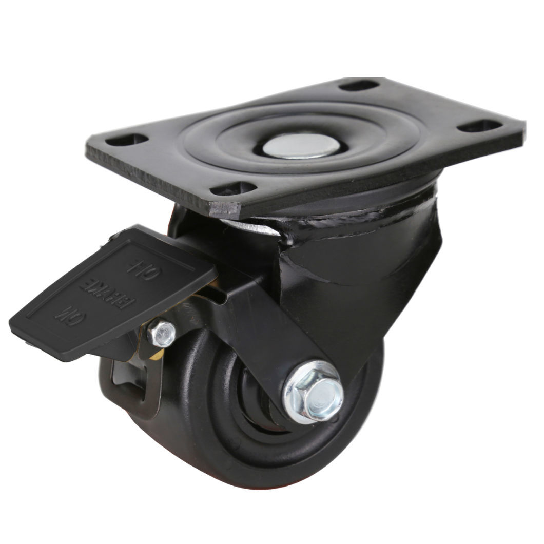 Heavy Duty Black Low Gravity 3inch 4inch 600kg Castor