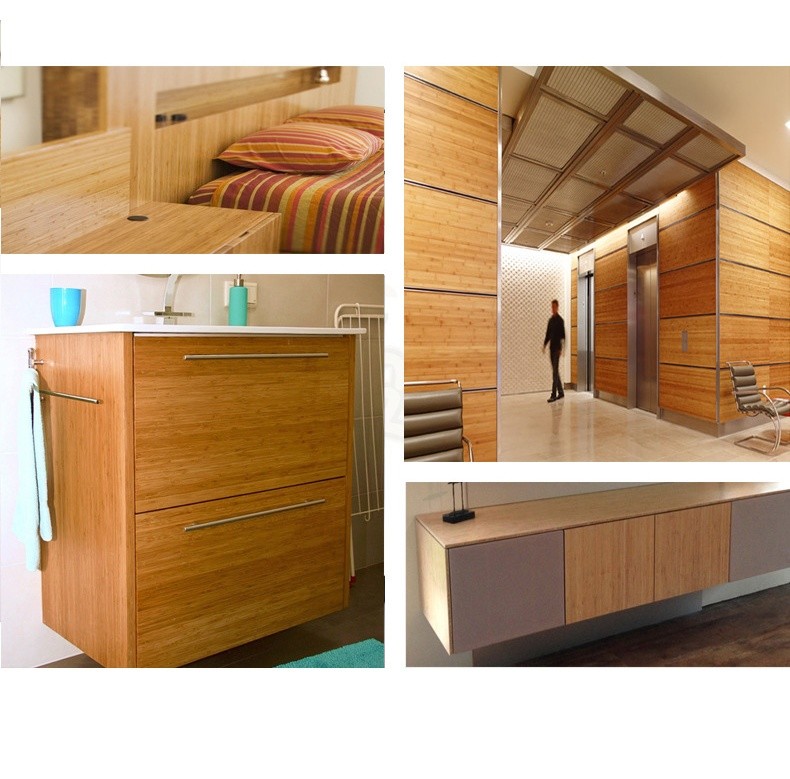 0.20mm To 0.60mm Natural Bamboo Wood Veneer Sheets For Living Room