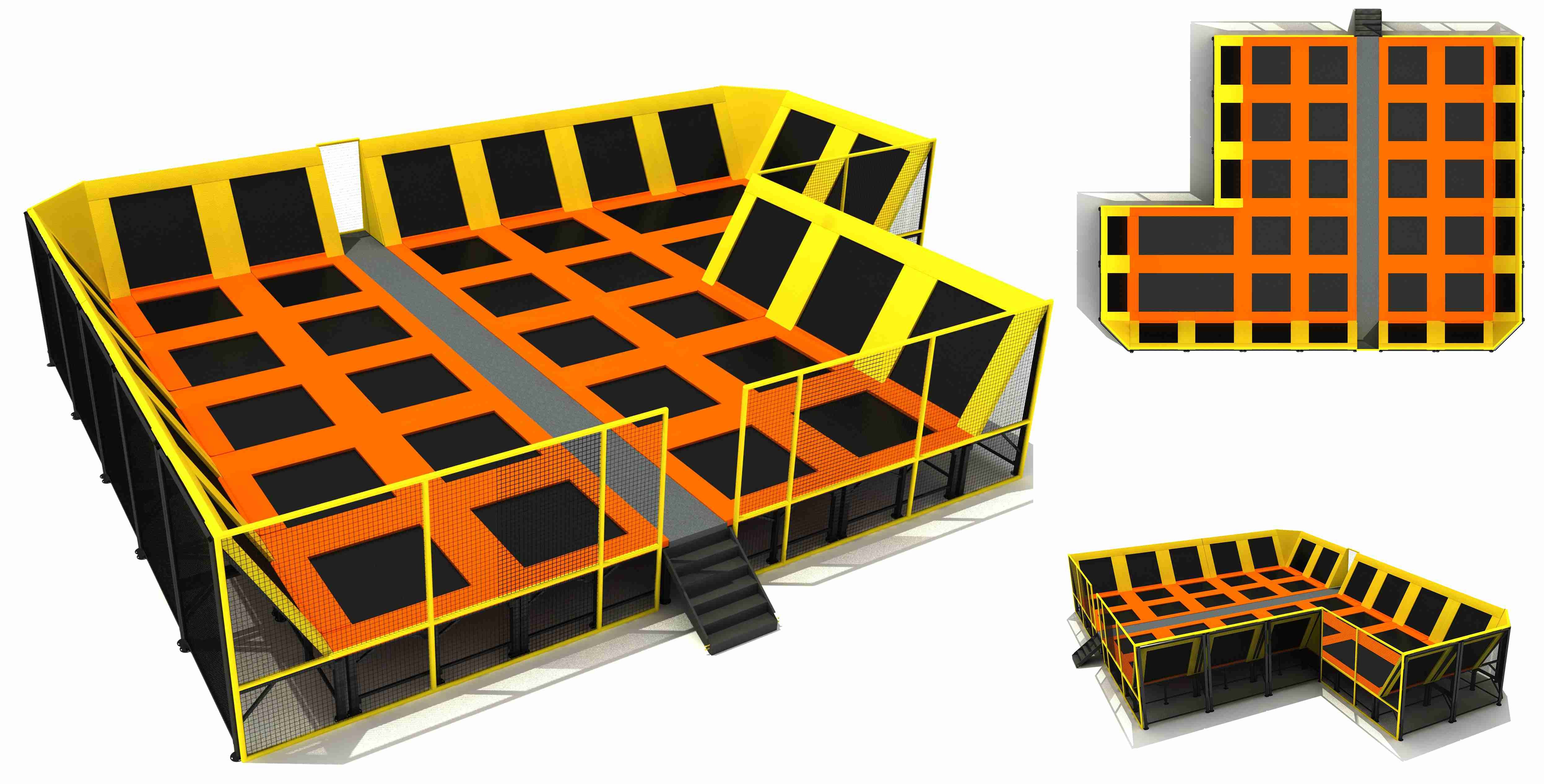 224M2 Big Trampoline Park or Sale Discount Large Children Trampoline