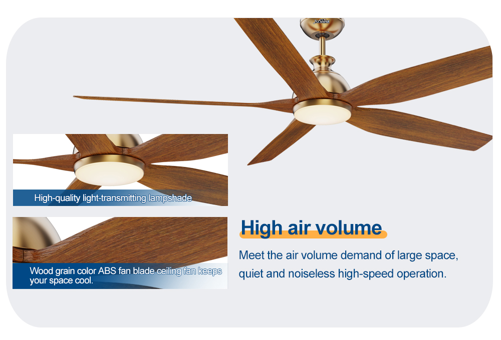 Five ABS Blades LED Ceiling Fan for Energy Saving and Lighting Solutions Service