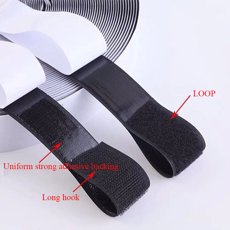 20mm*25m China Manufacturer Hot Sell Widely Used Self Adhesive Printed Fastener Sticky Back Glue PVC Hook and Loop Tape