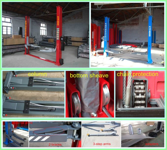 High Quality Car Lifts Cheap Price Floor Plate 2 Post Car Lift with Manual Lock Release