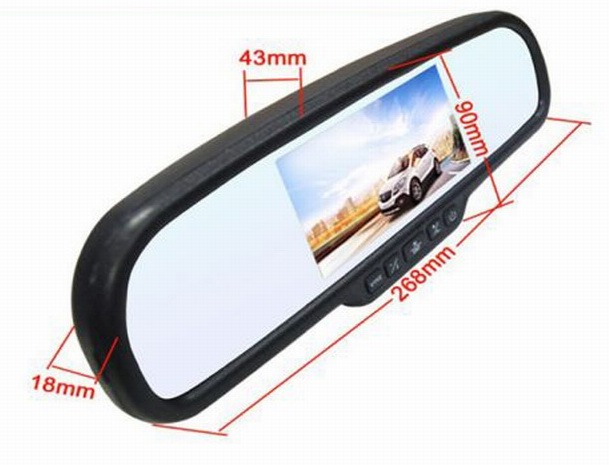 Ouchuangbo 4.3 inch high-definition digital car rear mirror monitor factory price