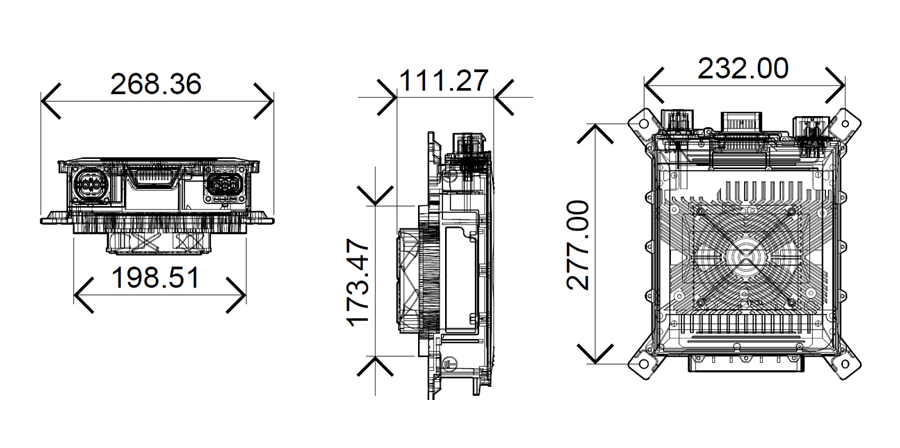 Air/Water Cooled On Board Charger for Electric Cars with IP67 Rating and 50V-99V Output