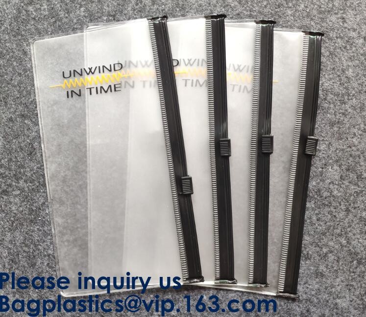 k Plastic Bags Packaging Custom Clear Poly Pvc Slider Zipper Bag, Standup Cosmetics Packaging PVC Slider Bag