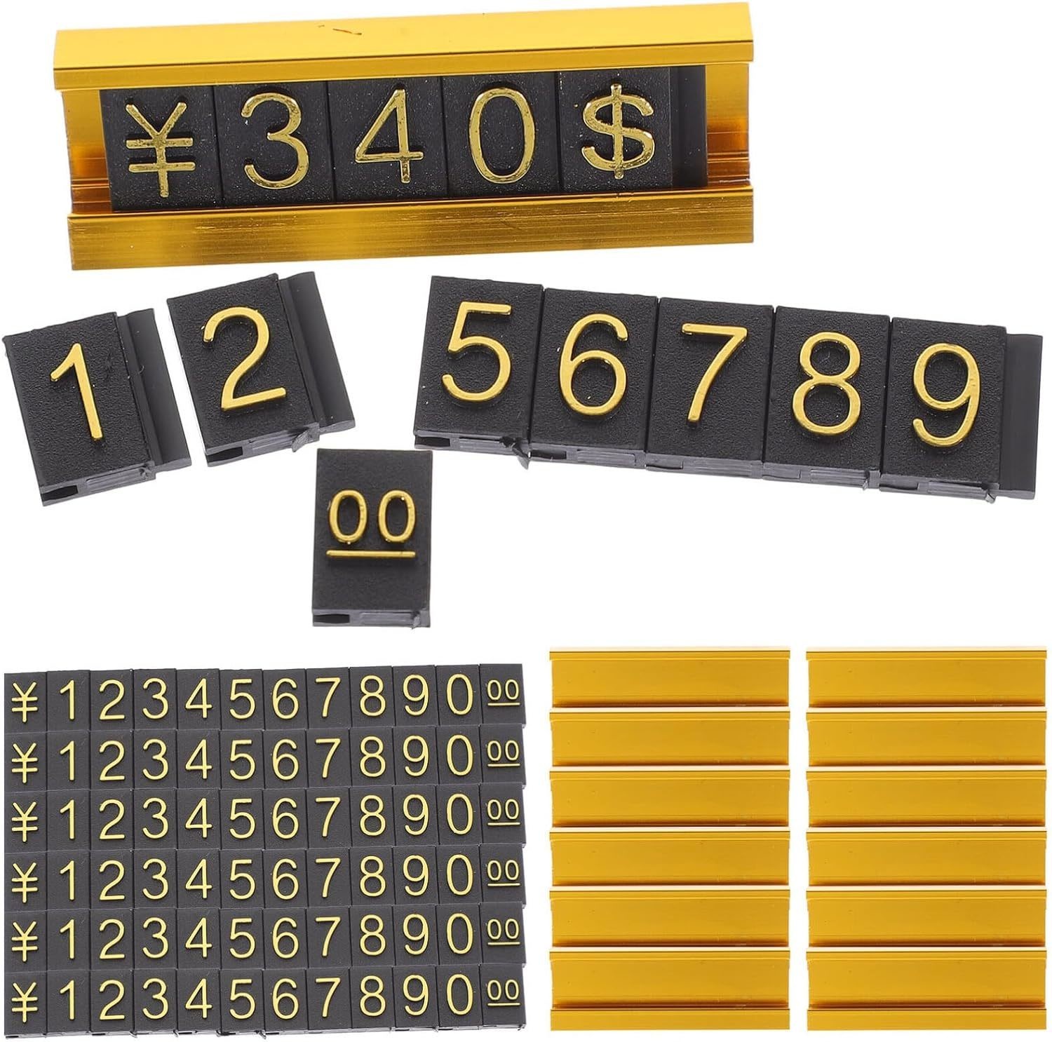 AaL-49-17 S Metal Base Plastic lettering Price Cubes for Jewelry Display in Shopping Mall