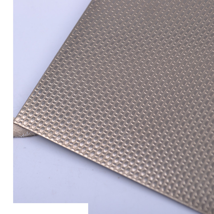 316L Embossed Decorative Stainless Steel Sheet Golden Mirror 201 304 316 ASTM