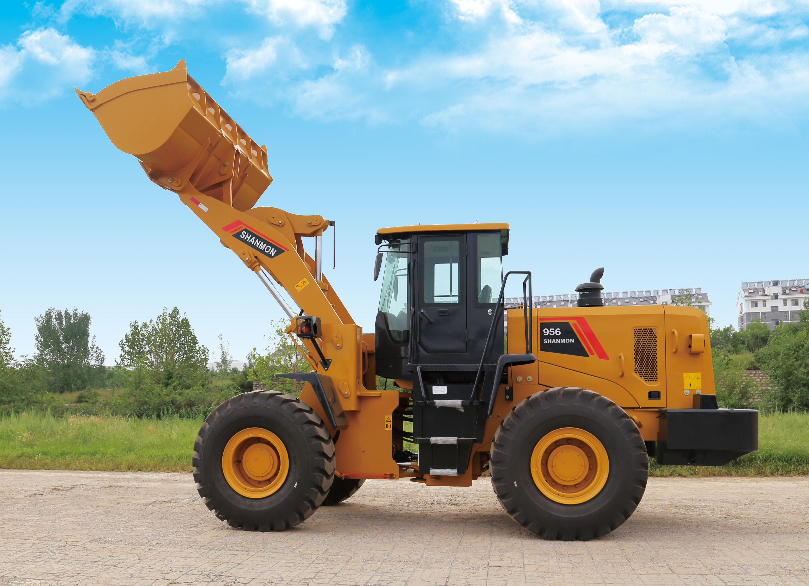 388H Four Wheel Steering Backhoe Loader Xinchai Engine Gearbox Bearing Long Lifetime
