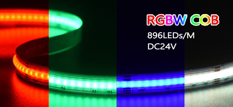 COB LED Light Addressable 896LEDs DC24V Dream Color RGBW Flexible COB Digital Led Pixel