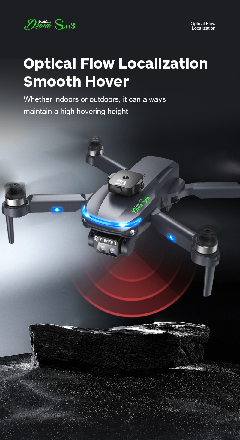 S118 Drone With 4k Dual Camera 5g Wifi 360 Obstacle Avoidance Fpv Brushless Motor Rc Quadcopter Mini Drone Professional