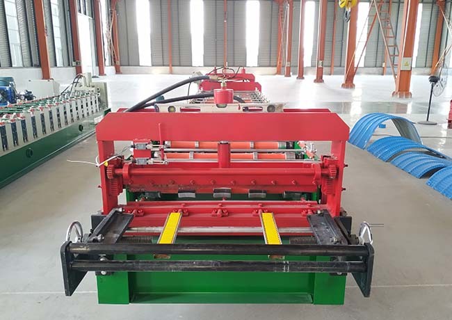 Roofing Panel Trapezoidal Shape Crimping Sheet Metal Roll Forming Machines With Customized Color
