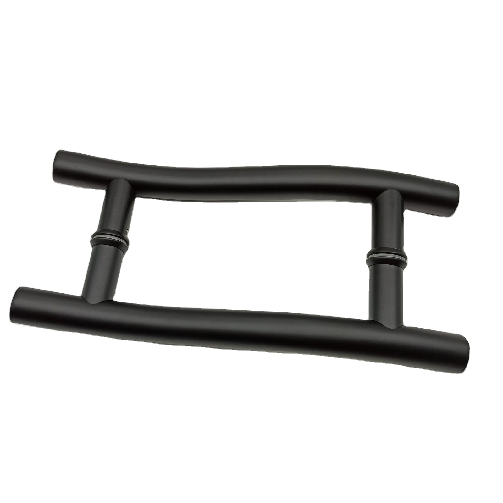 Door Window Handles 8 Inch Black Glass Door Handle in Chrome Finish 304 Stainless Steel