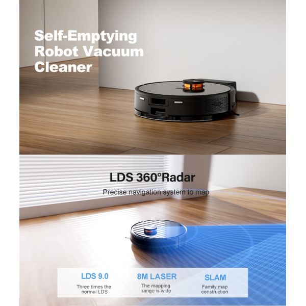 Home Self Cleaning Robot Vacuum 3000pa 2600mAH Battery With Simple Operation