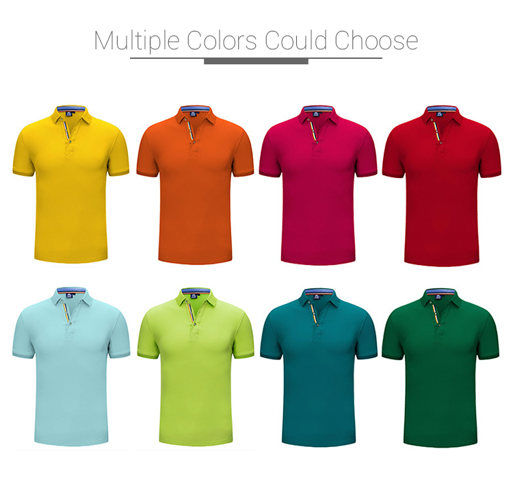 Embroidered Quick Dry Slim Fit Work Polo Shirts Cotton Plain Solid Color Classic Design