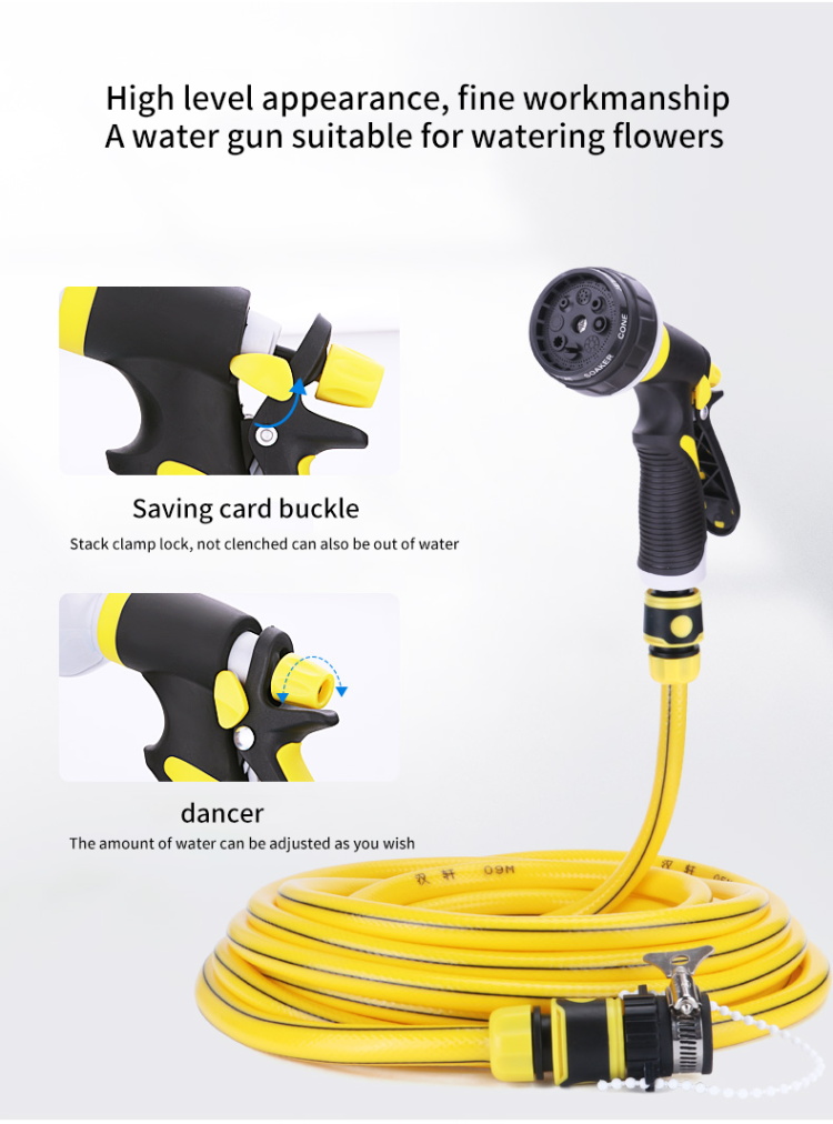 Garden Water Guns 7 Pattern Garden Irrigation High Pressure Garden Hose Nozzle