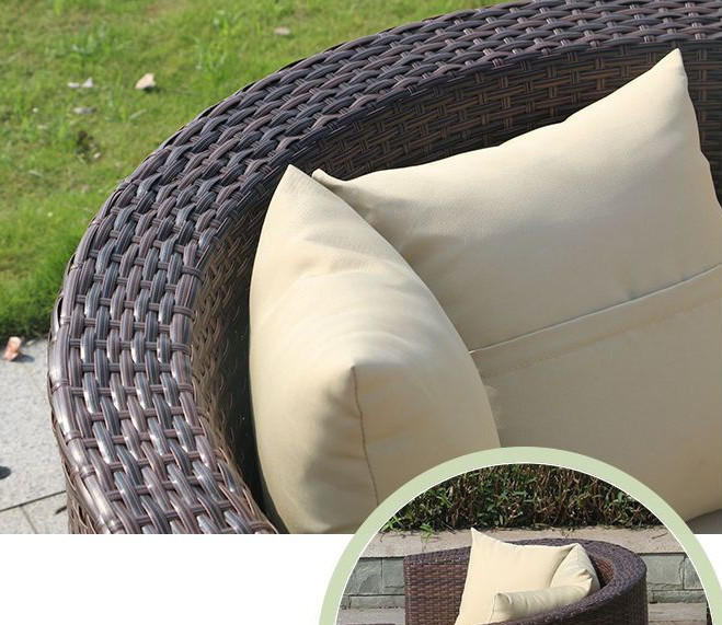 Outdoor Rattan Sofa Set Wicker Furniture Mirror Outdoor Sofa 980x600x410mm