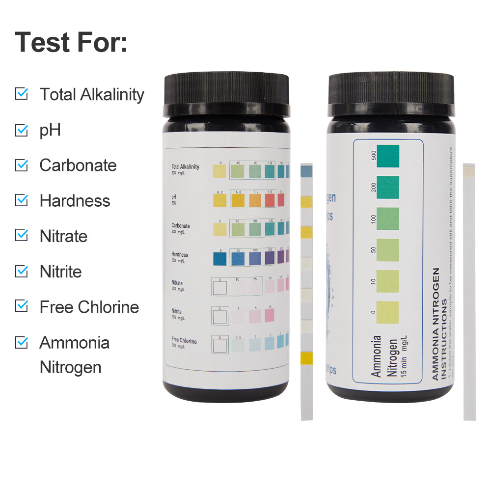 FSC Invbio Aquarium Water Test Strips Ammonia Nitrates Fish Tank Lead Test