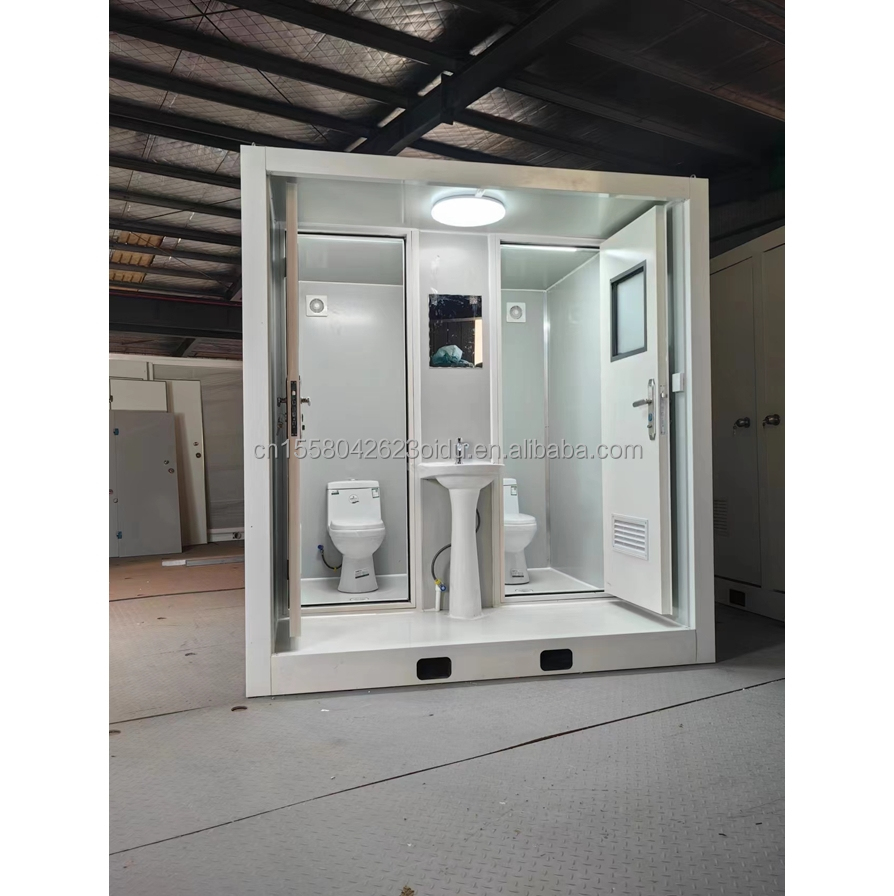 Modern Design Prefab Modular Toilets Portable Outdoor Flat Pack Container Made of Steel and Sandwich Panel for Shop 10FT