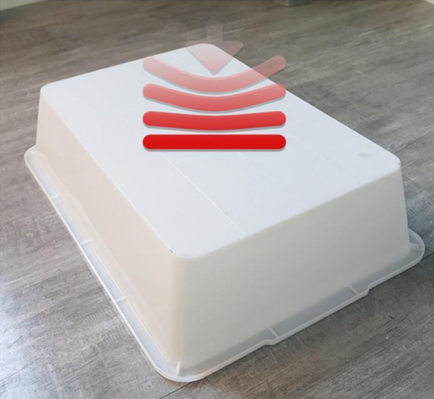 PE Plastic Freezer Tray Thickened Plastic Basin Fresh Ice Plastic Square Dispensing Tray