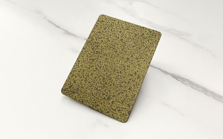 Customized Stainless Steel Sheet Antique Brass Speckle Finish For Art Decoration Wall Plate