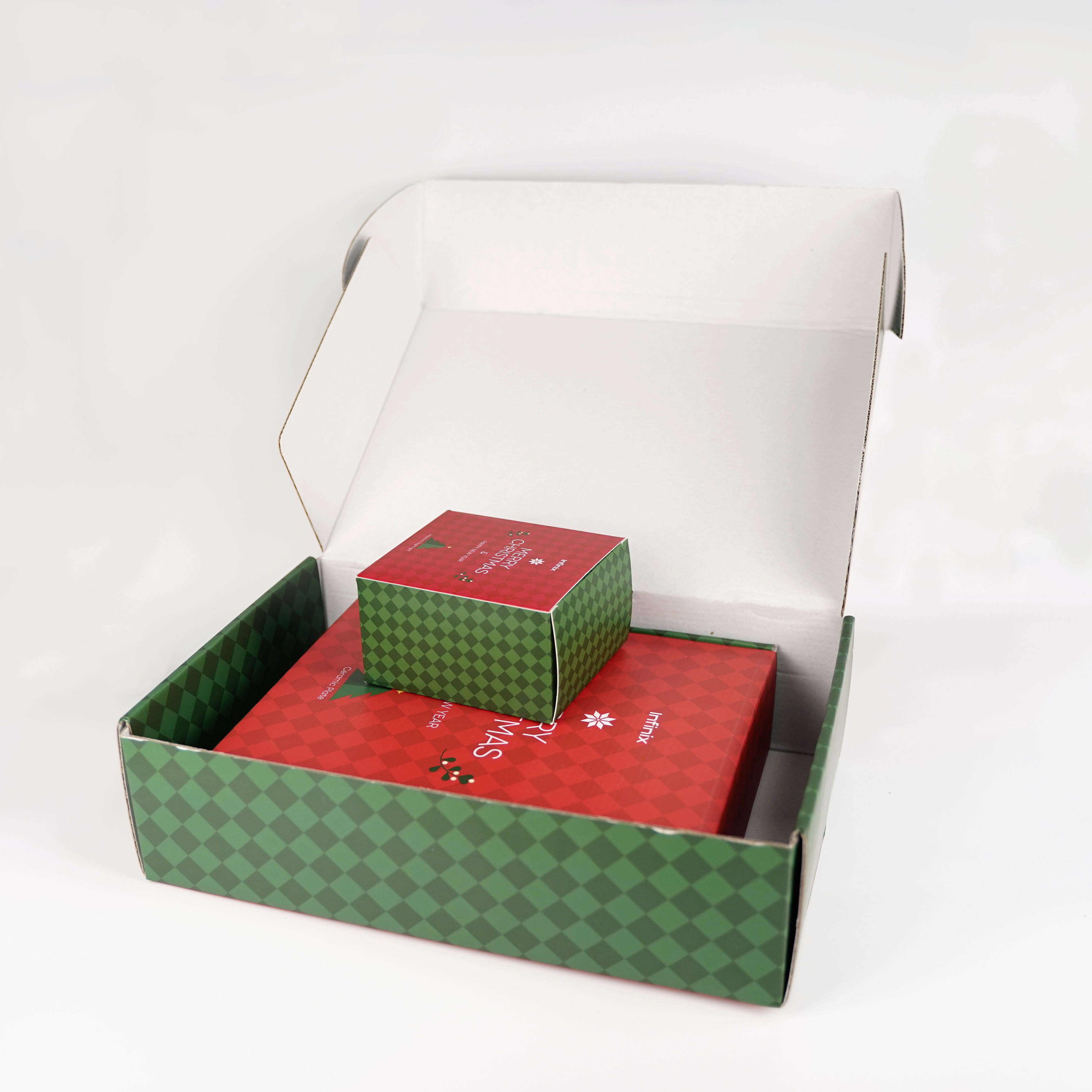 Wholesale Custom Logo Christmas Chocolate Candy Gift Packaging Boxes Mailer Corrugated Paper Box For Christmas Gift
