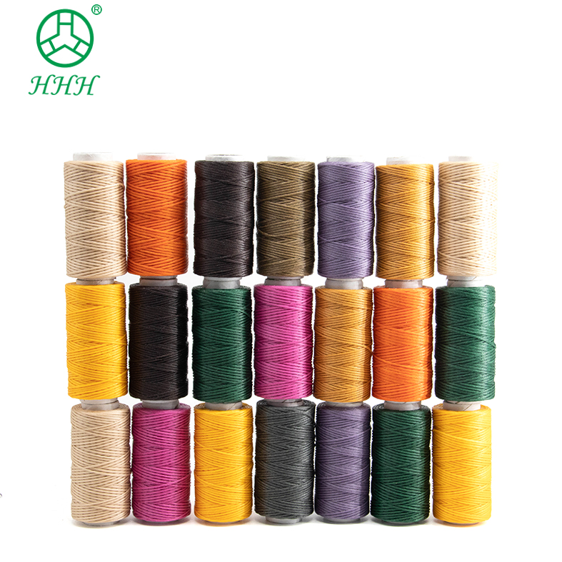 MERCERIZED 100% Polyester Flat Leather Waxed Thread 150d/16 Wax Thread for Sewing Leather