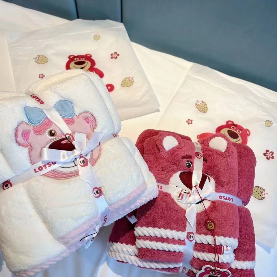 Super Strong Water Absorption Coral Velvet Bath Towel Set 2PCS Set for Wedding Gifts
