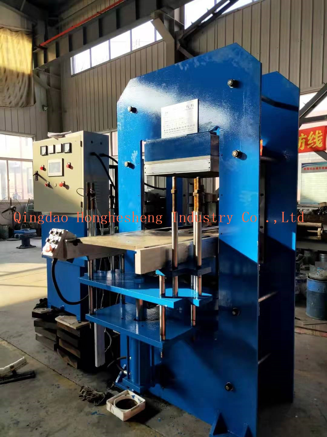 Car Mat Conveyor Belt Plate Vulcanizing Press Rubber Compression Molding Machine