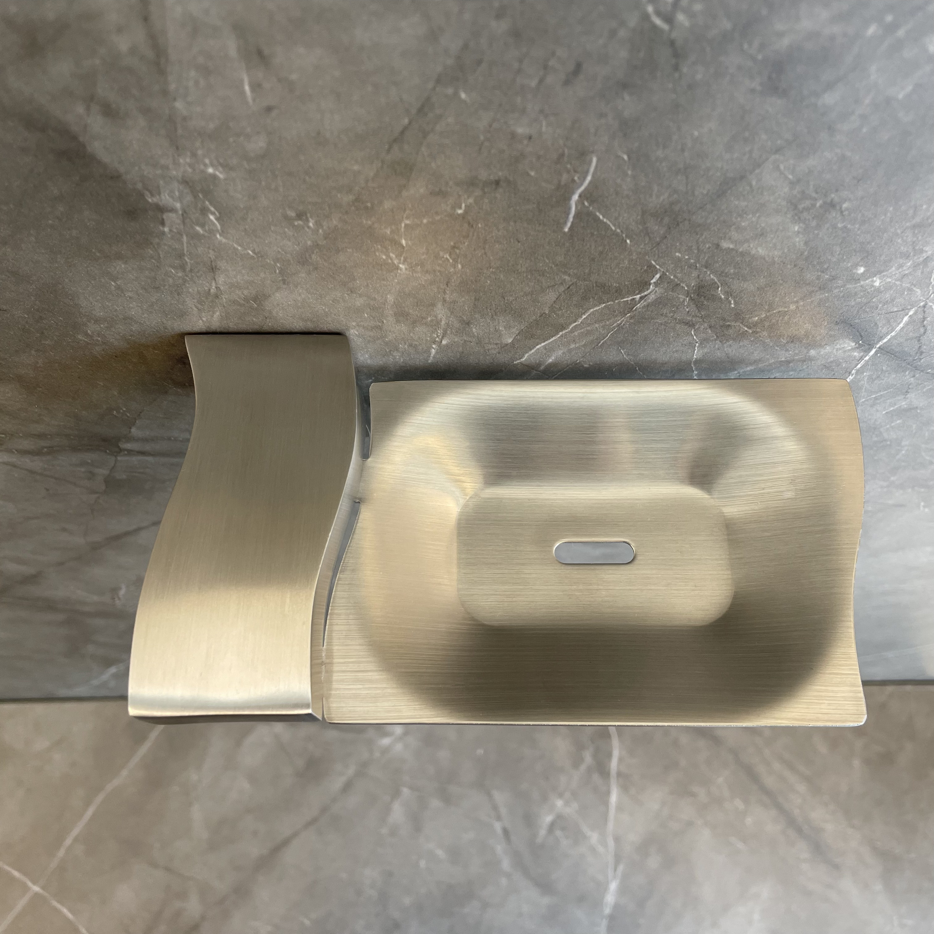 Bathroom Toilet Soap Dish Silver Soap Holder Wall Mount Satin Finish Rustproof