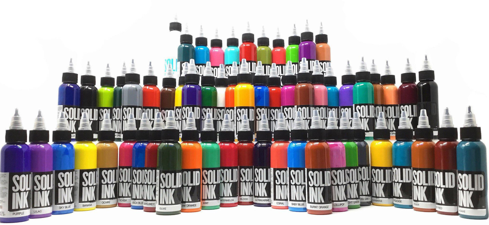 Matte Black Solid Ink Tattoo Ink Faster Coloring 30ML 60ML For Permanent makeup