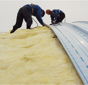 50mm Aluminum Foil Veneer Heat Insulation Materials Felt Fireproof Steel Structure