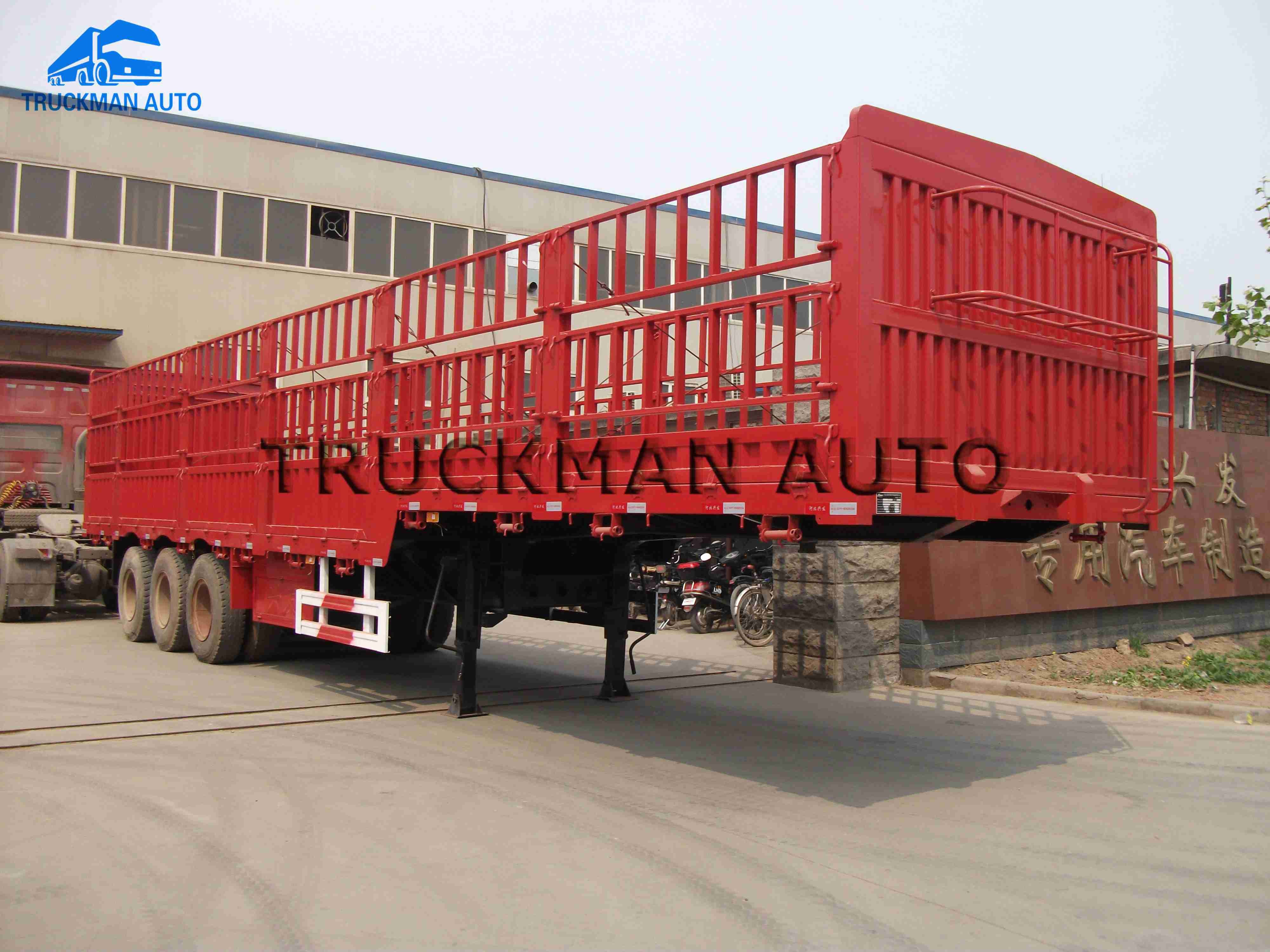 3 Axles Fence Semi Trailer High Tensile Steel Q345 With Linglong Brand Tire
