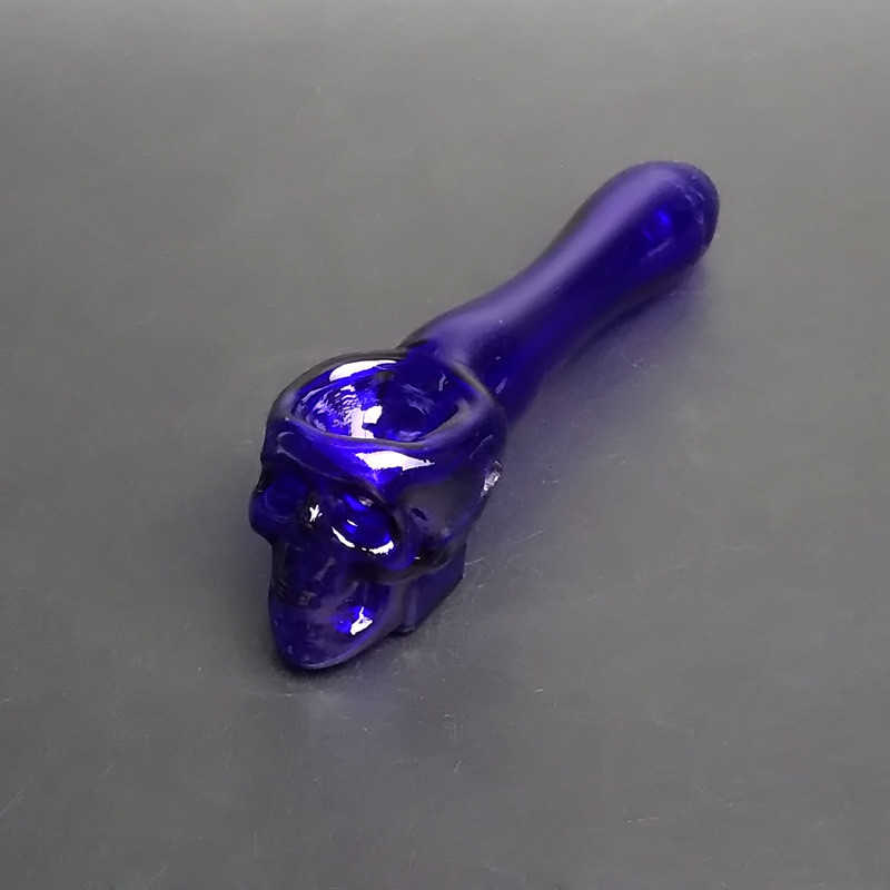Simple Design Heady Glass Hand Pipe For Tobacco Customized Label