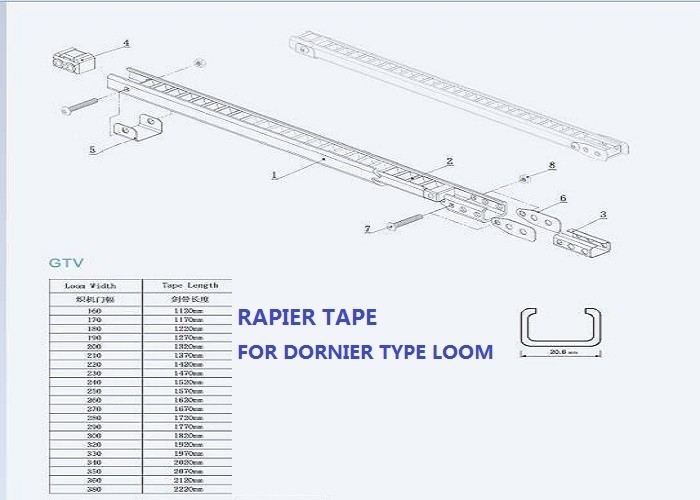 Complete Carbon Rapier For RAPIER LOOM Gtv Rapier Loom Spare Parts 2200 Rapier Tape