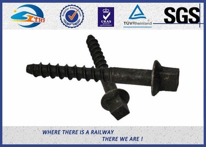 Plain Driving Railroad Spikes Screws For Fasten Sole Plates To Wooden Sleepers