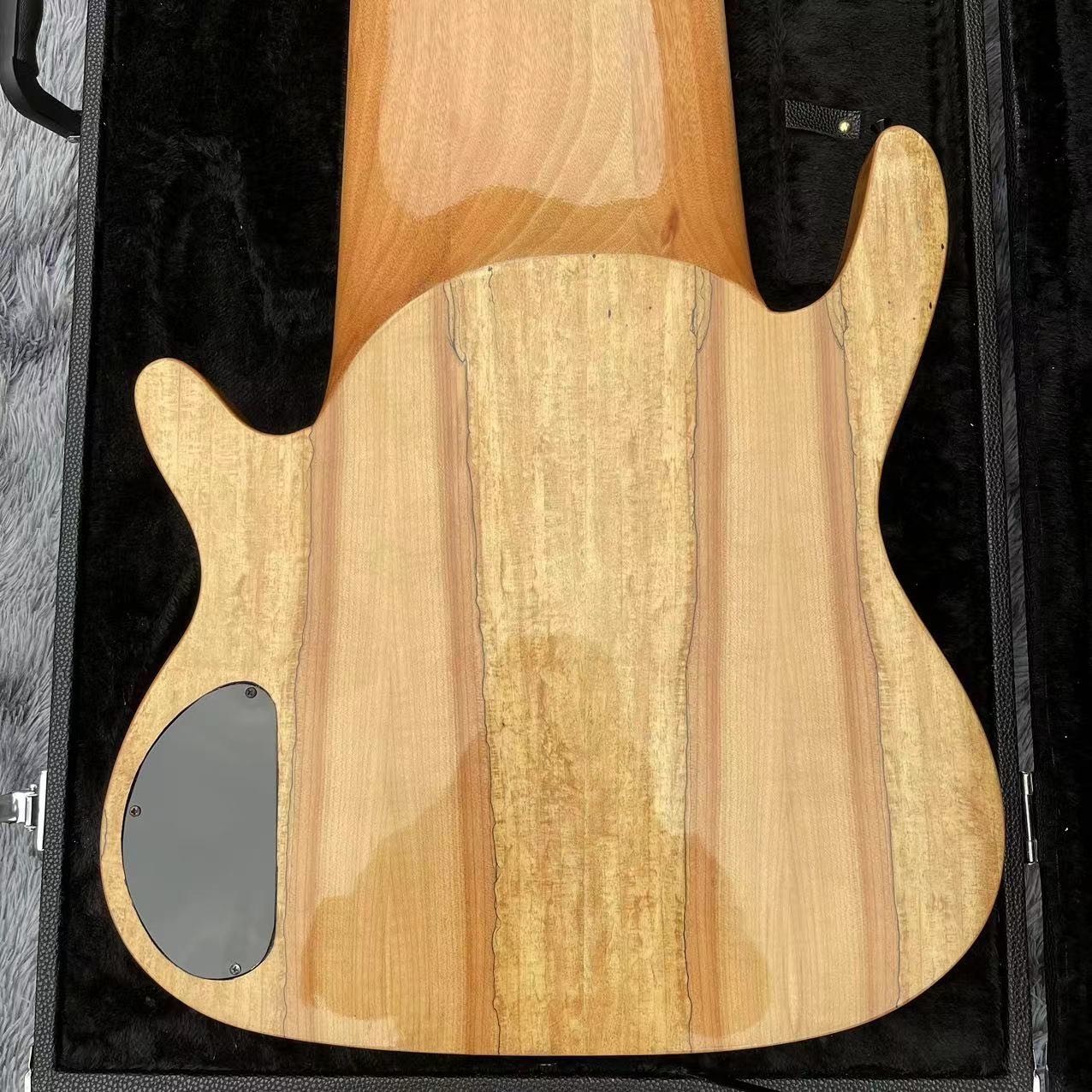 Custom 17 Strings Neck Through Body Electric Bass Guitar with Rosewood Fingerboard Fretless Inlay