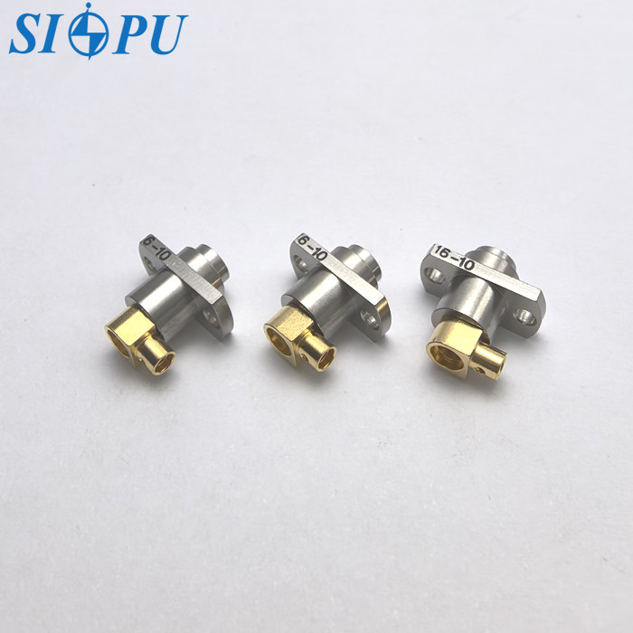 SBMA Female Bent Flange RF Coaxial Connector Connect 2 # Semi Flexible Or Semi Steel Cable