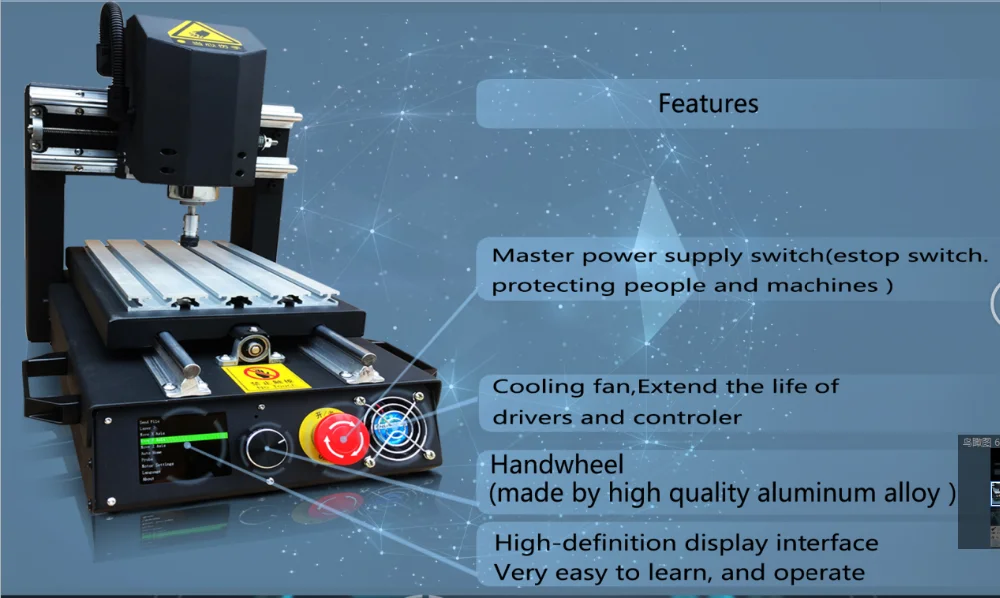 3 Axis 2030 ER11 Desktop CNC Engraving Machine with 400W DC Spindle Motor