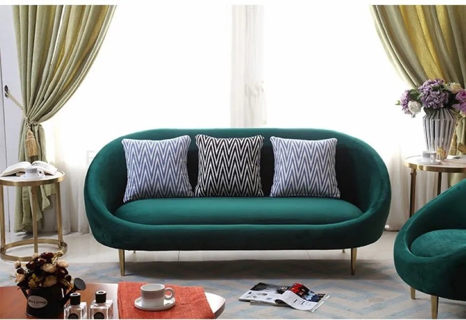 Modern Fashion Hotel Guest Room Velvet Sofas Undertake Hotel Projects