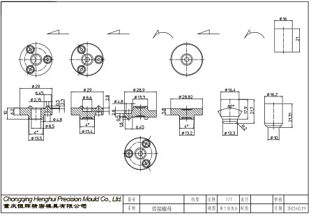 ST7 ST6 KG5 KG6 H13 Cold Heading Die Hexagonal Carbide Nut Forming Die