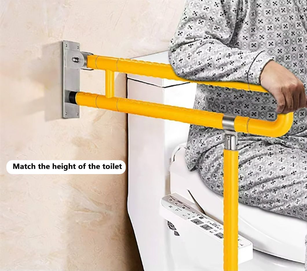 Bathroom Accessories Folding Disabled Stainless Steel Safety Armrest Handles Toilet Grab Bar for Elder