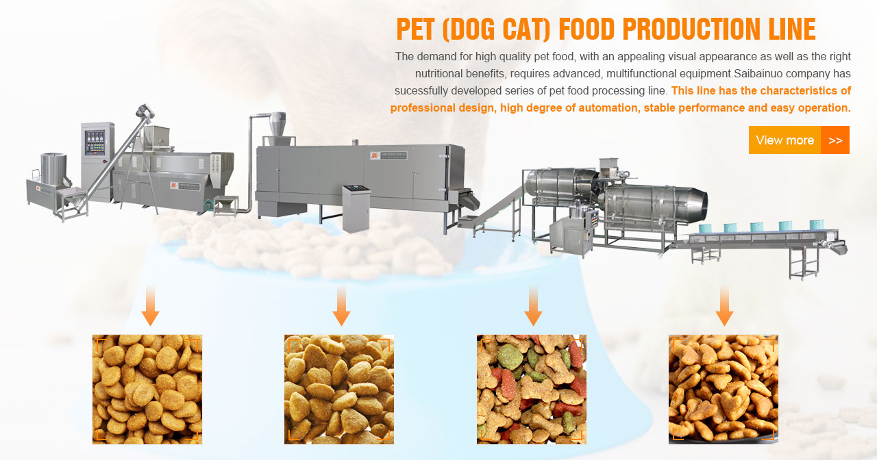 Automatic Dog Cat Pet food machine processing line