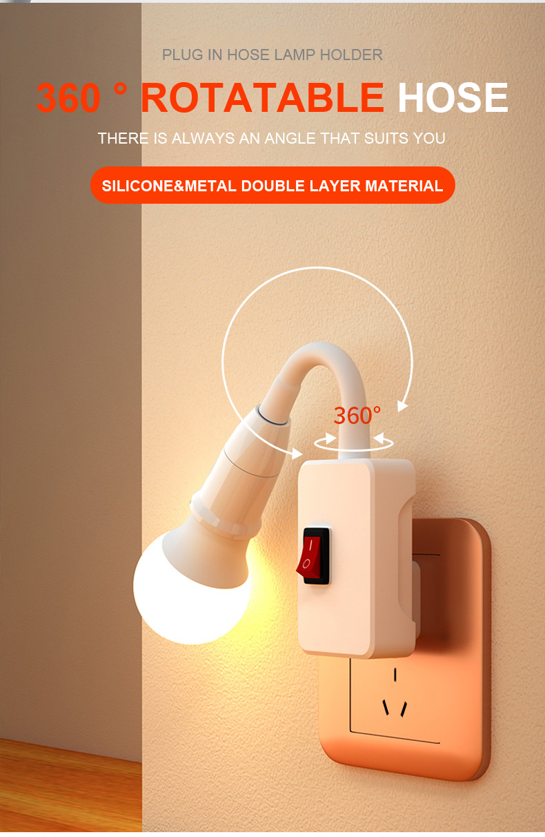 Button Switch LED Energy-saving Light Bulb Bedside Wall Lamp for Bedroom AC220V Lighting
