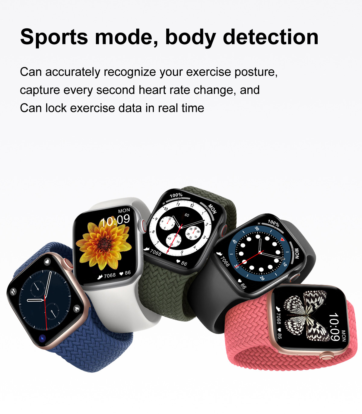 DT100 44mm Smart Watch Series6 Men Bluetooth Call 1.75" Full Touch ECG Blood Pressure Women Find Mobile PhonSmartwatch