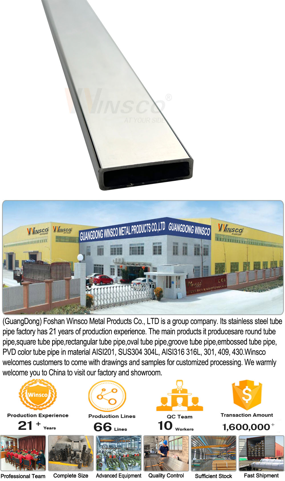 TP 201 304 316 Inox Flat PIpe 0.4mm-2.0mm Thickness Stainless Steel Rectangular Tube 30mmx10mm